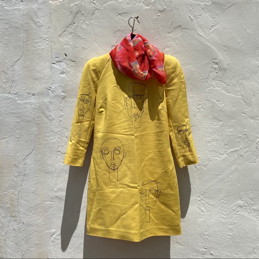 Bright Warm Yellow Structural Shoulder Dress - image 1